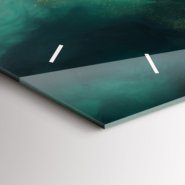 Horloge murale horizontale marbre vert