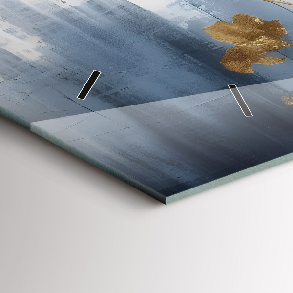 Horloge murale horizontale Fleurs abstraites