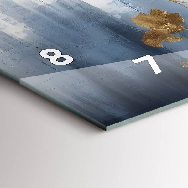 Horloge murale horizontale Fleurs abstraites