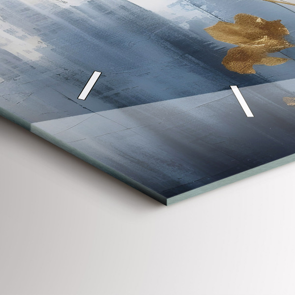 Horloge murale horizontale Fleurs abstraites