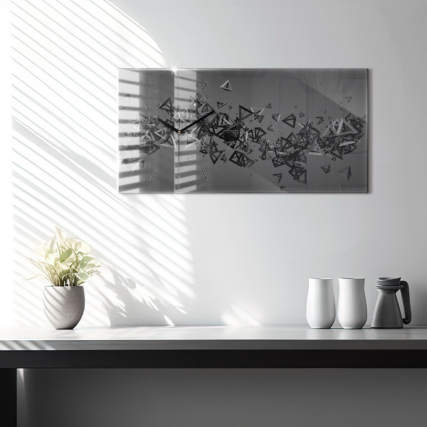 Horloge murale horizontale Abstraction