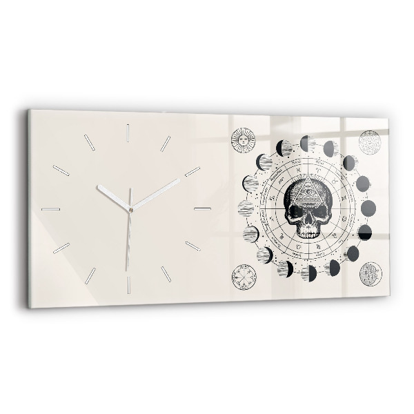 Horloge murale horizontale Phases de la lune