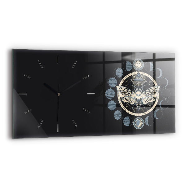 Horloge murale horizontale Phases de la lune