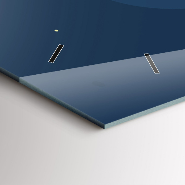 Horloge murale horizontale Vagues bleues