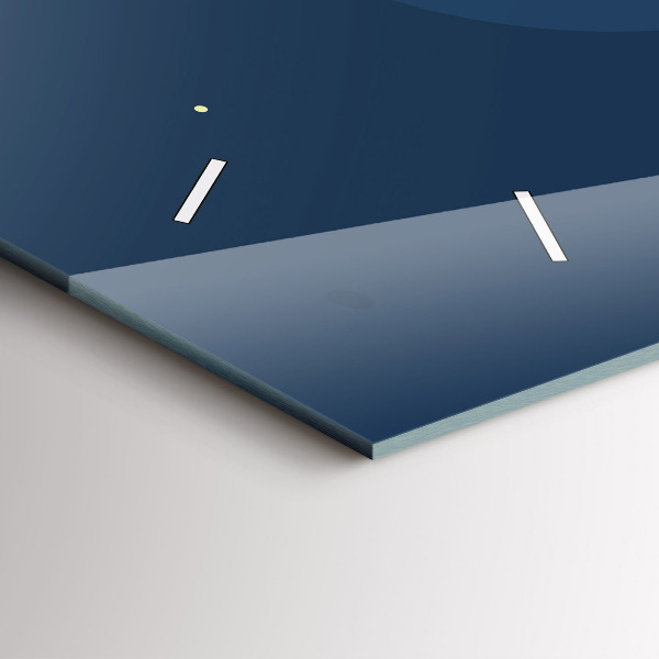 Horloge murale horizontale Vagues bleues