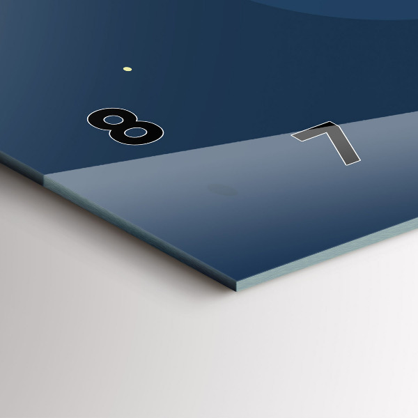 Horloge murale horizontale Vagues bleues