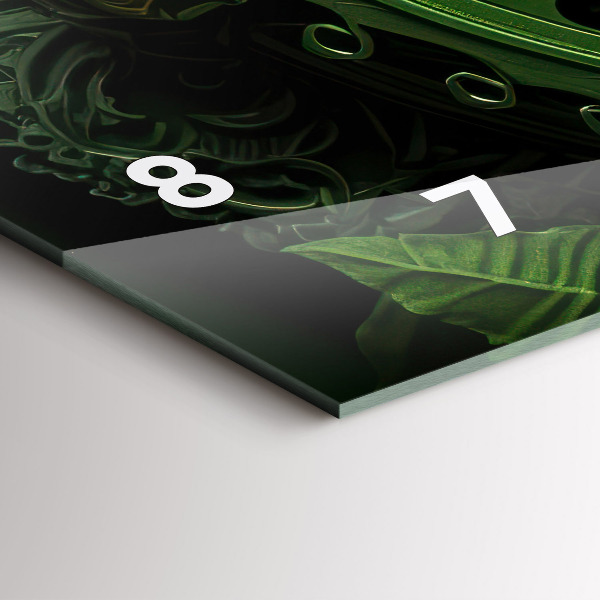 Horloge murale horizontale Mécanisme vert