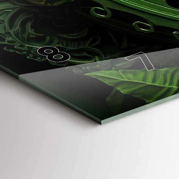 Horloge murale horizontale Mécanisme vert