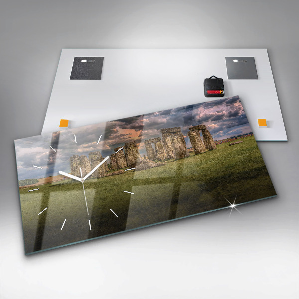 Horloge rectangulaire horizontale Nimbostratus de Stonehenge
