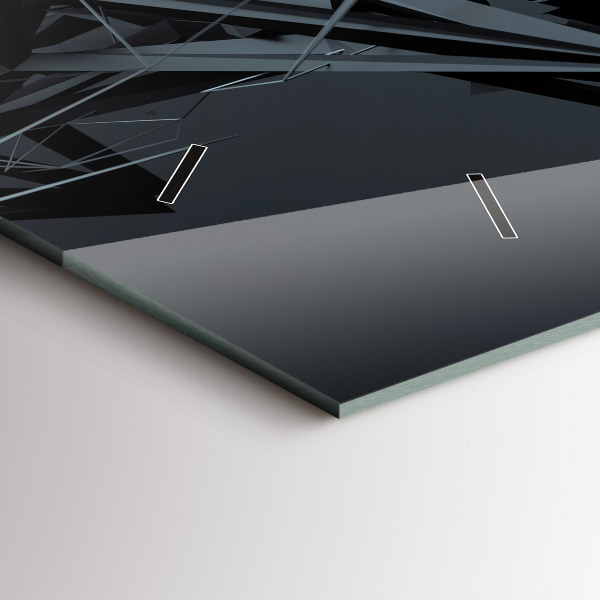 Horloge murale horizontale Abstraction noire