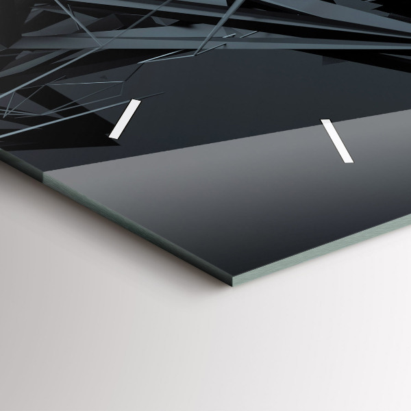 Horloge murale horizontale Abstraction noire