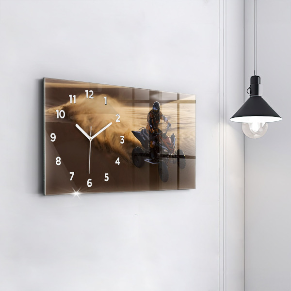 Horloge rectangulaire horizontale Quad dans le désert