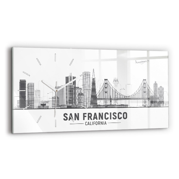 Horloge rectangulaire horizontale Horizon de San Francisco