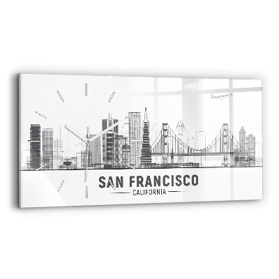Horloge rectangulaire horizontale Horizon de San Francisco
