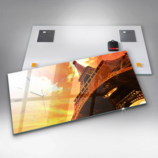 Horloge rectangulaire horizontale La Tour Eiffel à Paris