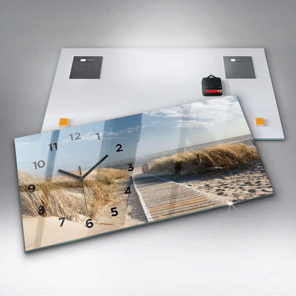 Horloge rectangulaire horizontale Vue de la plage
