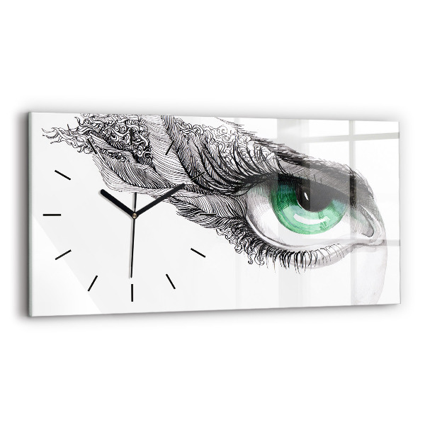 Horloge rectangulaire horizontale 'Abstraction de l''œil humain'