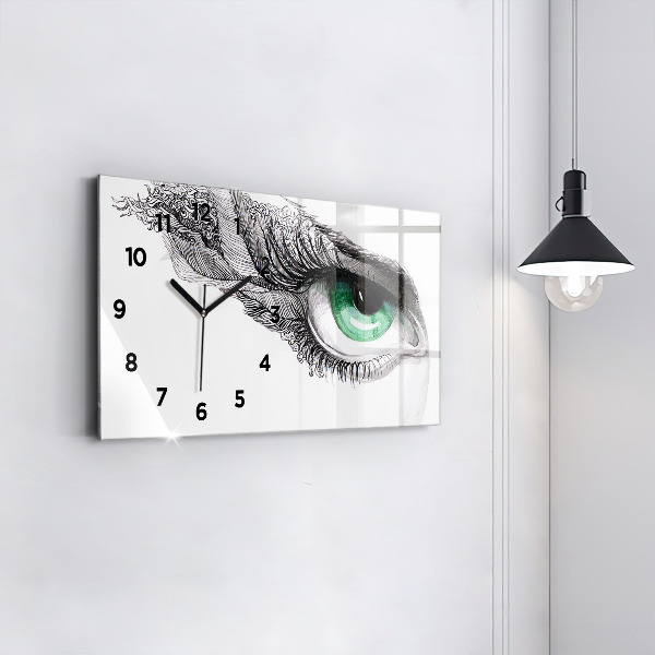 Horloge rectangulaire horizontale 'Abstraction de l''œil humain'