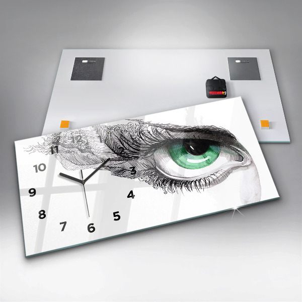 Horloge rectangulaire horizontale 'Abstraction de l''œil humain'