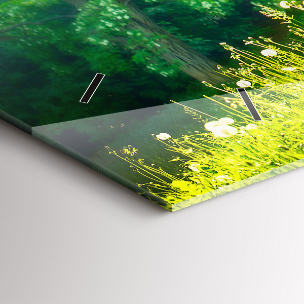 Horloge rectangulaire horizontale Nature printanière