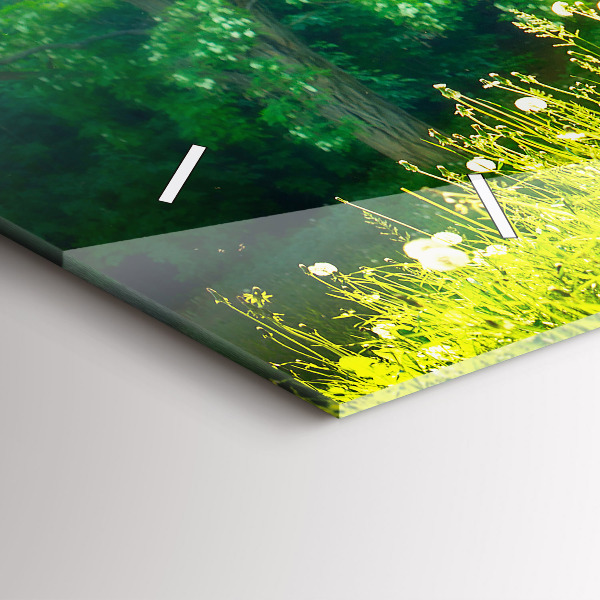 Horloge rectangulaire horizontale Nature printanière