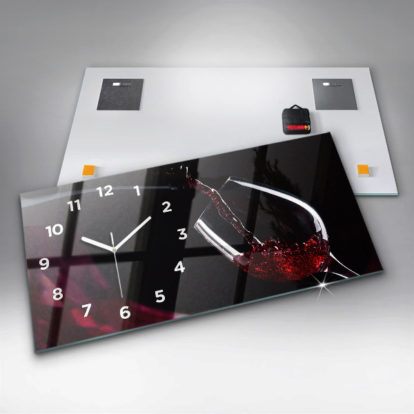Horloge rectangulaire horizontale Vin