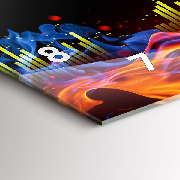 Horloge rectangulaire horizontale Casques et ondes sonores