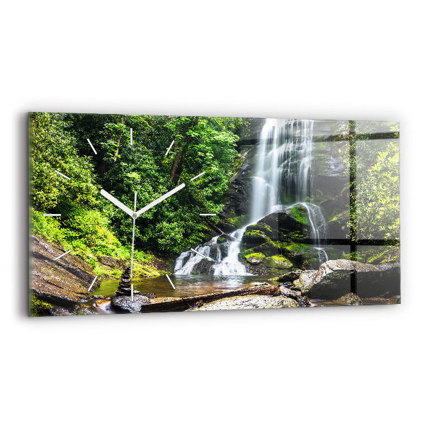Horloge rectangulaire horizontale Forêt de cascades