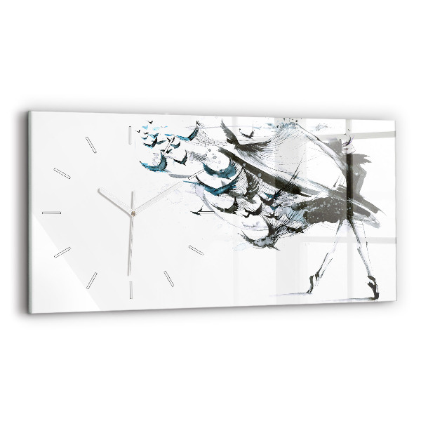 Horloge rectangulaire horizontale Femme dansant le ballet