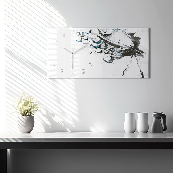 Horloge rectangulaire horizontale Femme dansant le ballet