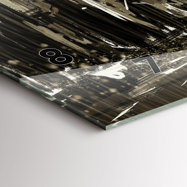 Horloge rectangulaire horizontale Femme par une nuit pluvieuse