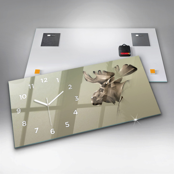 Horloge rectangulaire horizontale Orignal graphique