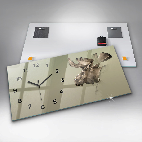 Horloge rectangulaire horizontale Orignal graphique