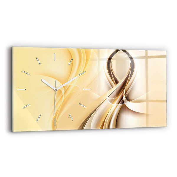 Horloge rectangulaire horizontale 'Ondes d''abstraction'