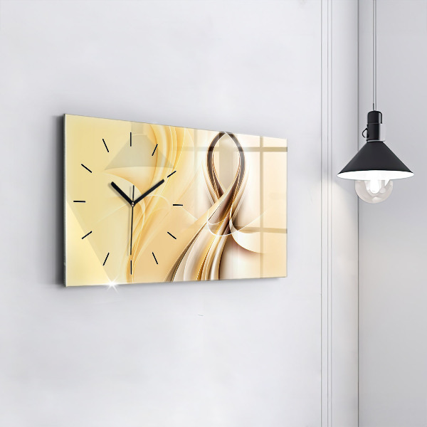 Horloge rectangulaire horizontale 'Ondes d''abstraction'