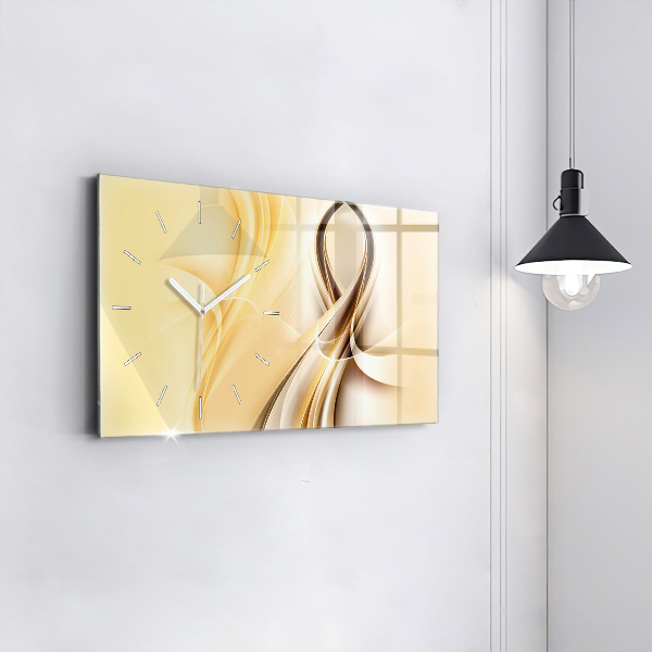 Horloge rectangulaire horizontale 'Ondes d''abstraction'