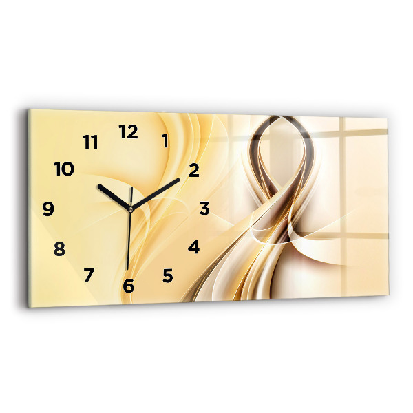 Horloge rectangulaire horizontale 'Ondes d''abstraction'