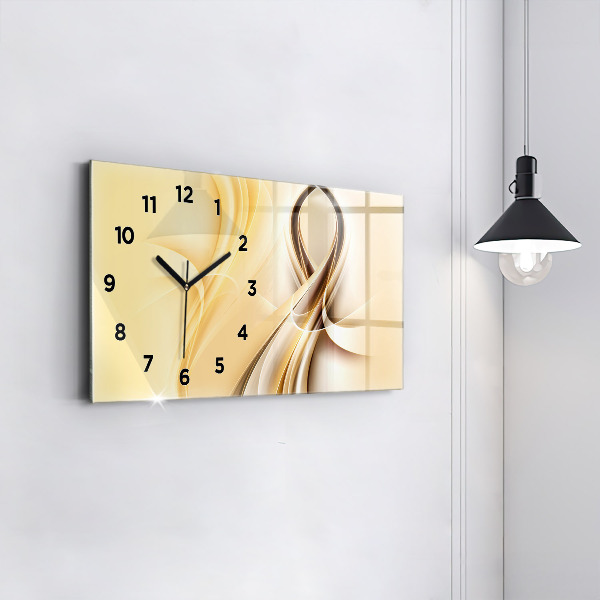 Horloge rectangulaire horizontale 'Ondes d''abstraction'