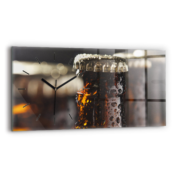 Horloge rectangulaire horizontale Bouteilles en verre
