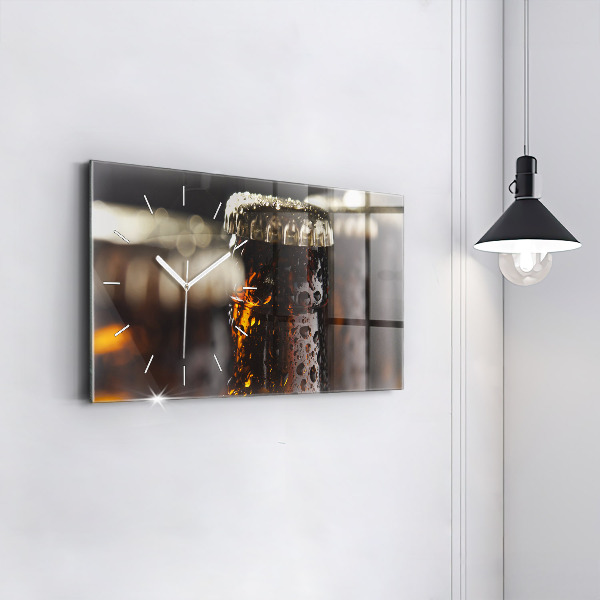 Horloge rectangulaire horizontale Bouteilles en verre