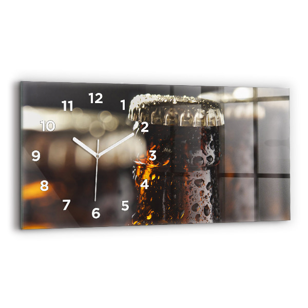 Horloge rectangulaire horizontale Bouteilles en verre