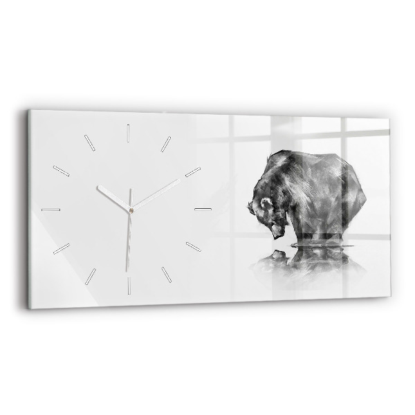 Horloge rectangulaire horizontale Ours de dessin animé
