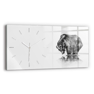 Horloge rectangulaire horizontale Ours de dessin animé