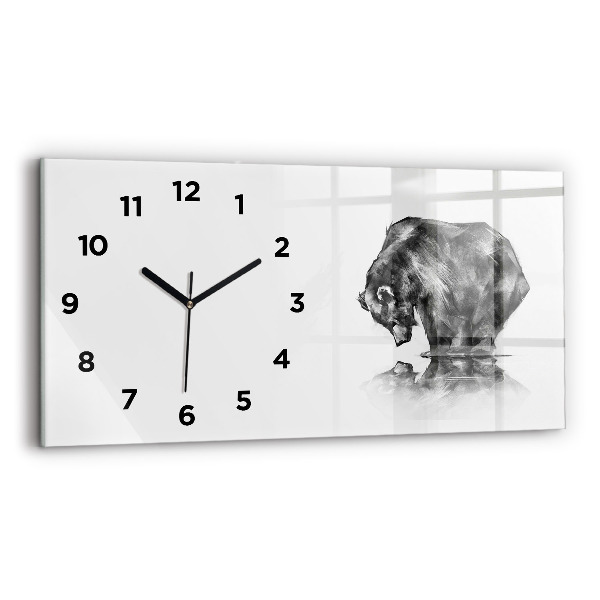Horloge rectangulaire horizontale Ours de dessin animé