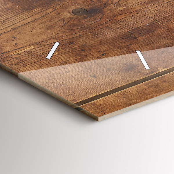 Horloge rectangulaire horizontale Bois rustique