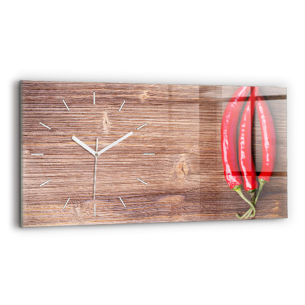 Horloge rectangulaire horizontale Poivrons