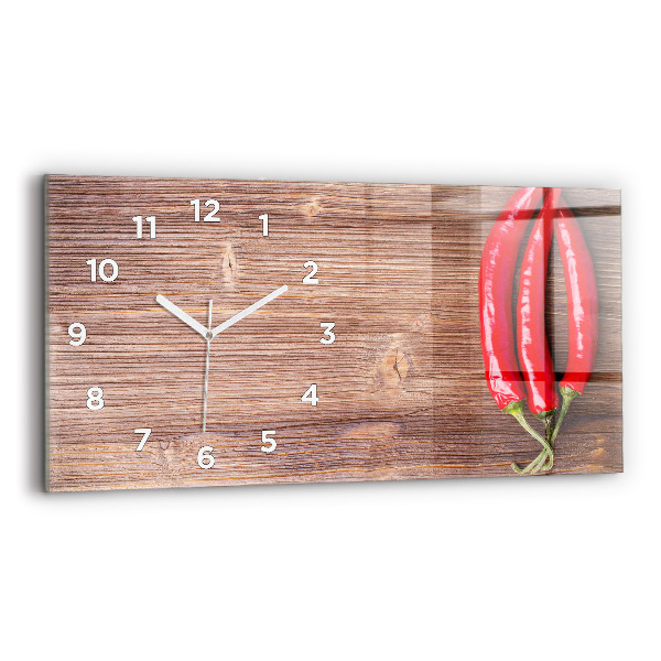 Horloge rectangulaire horizontale Poivrons
