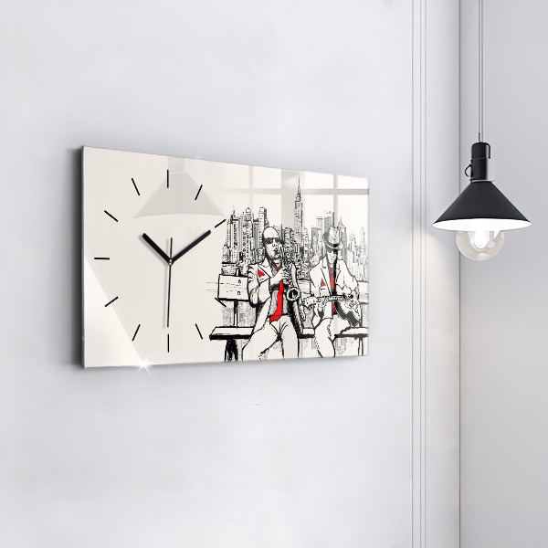 Horloge rectangulaire horizontale Jazz à New York