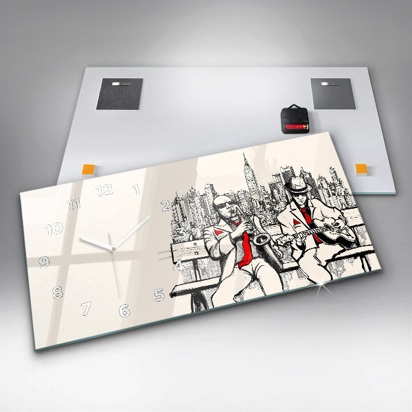 Horloge rectangulaire horizontale Jazz à New York