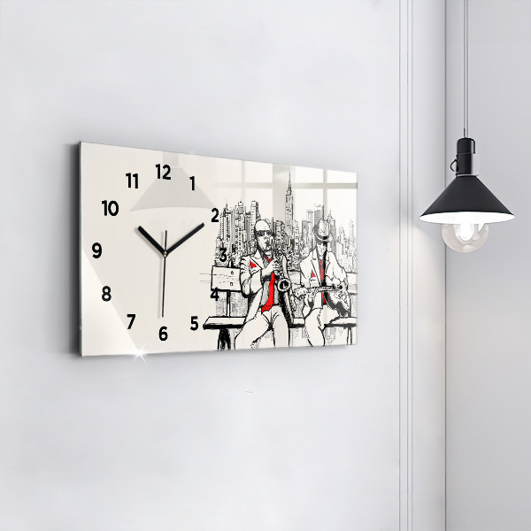 Horloge rectangulaire horizontale Jazz à New York